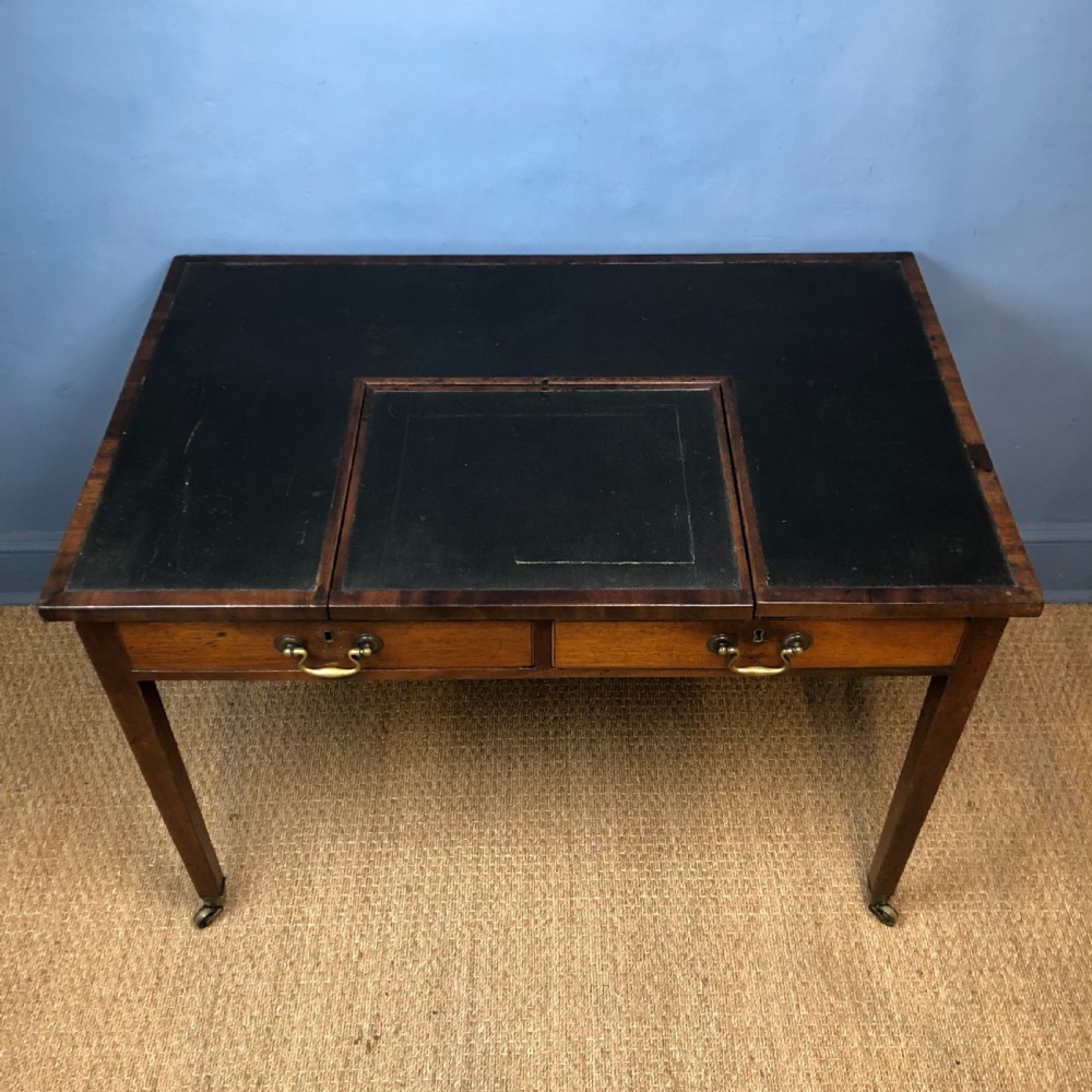 A George III mahogany writing table circa 1800  View IV