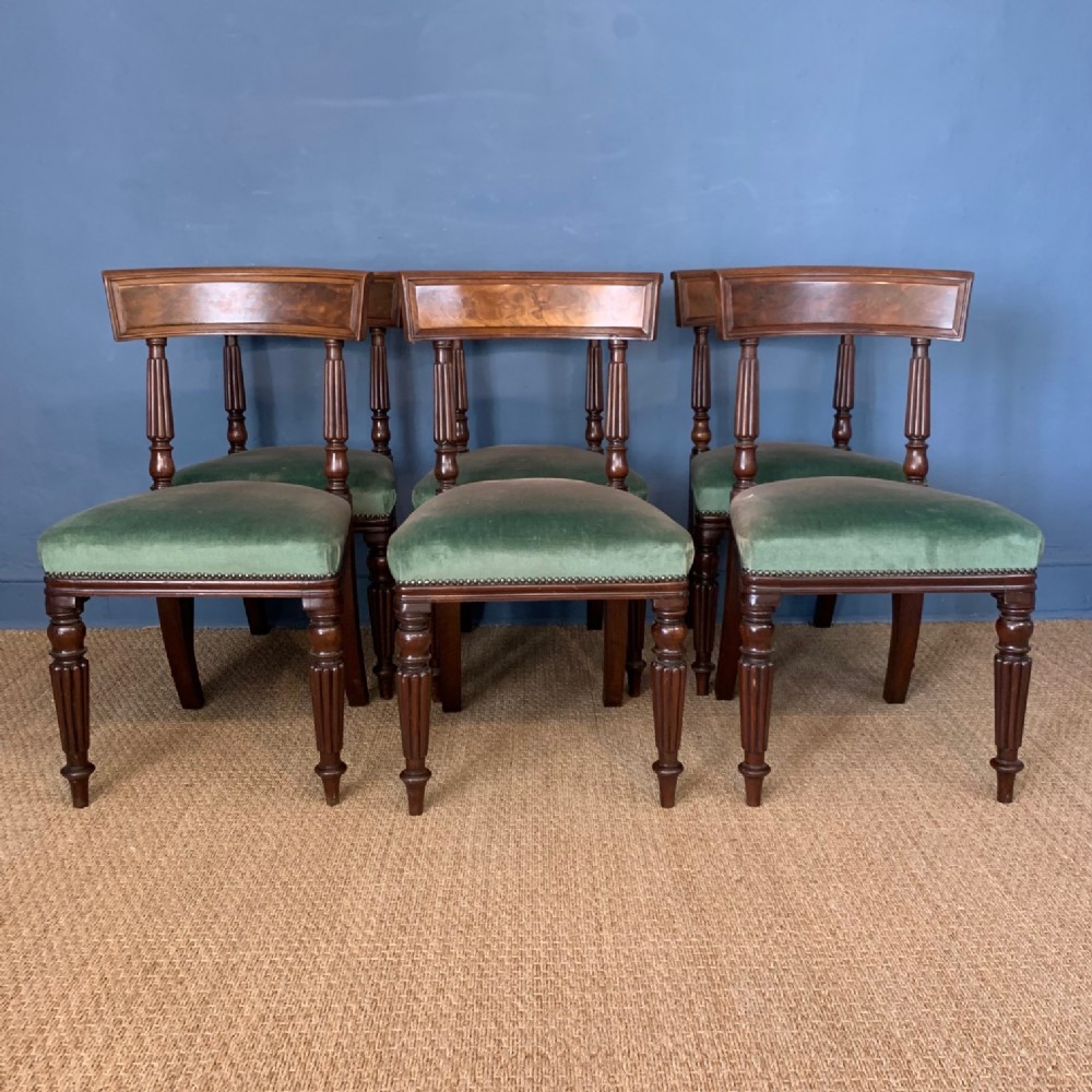 A set of six George IV mahogany dining chairs circa 1830