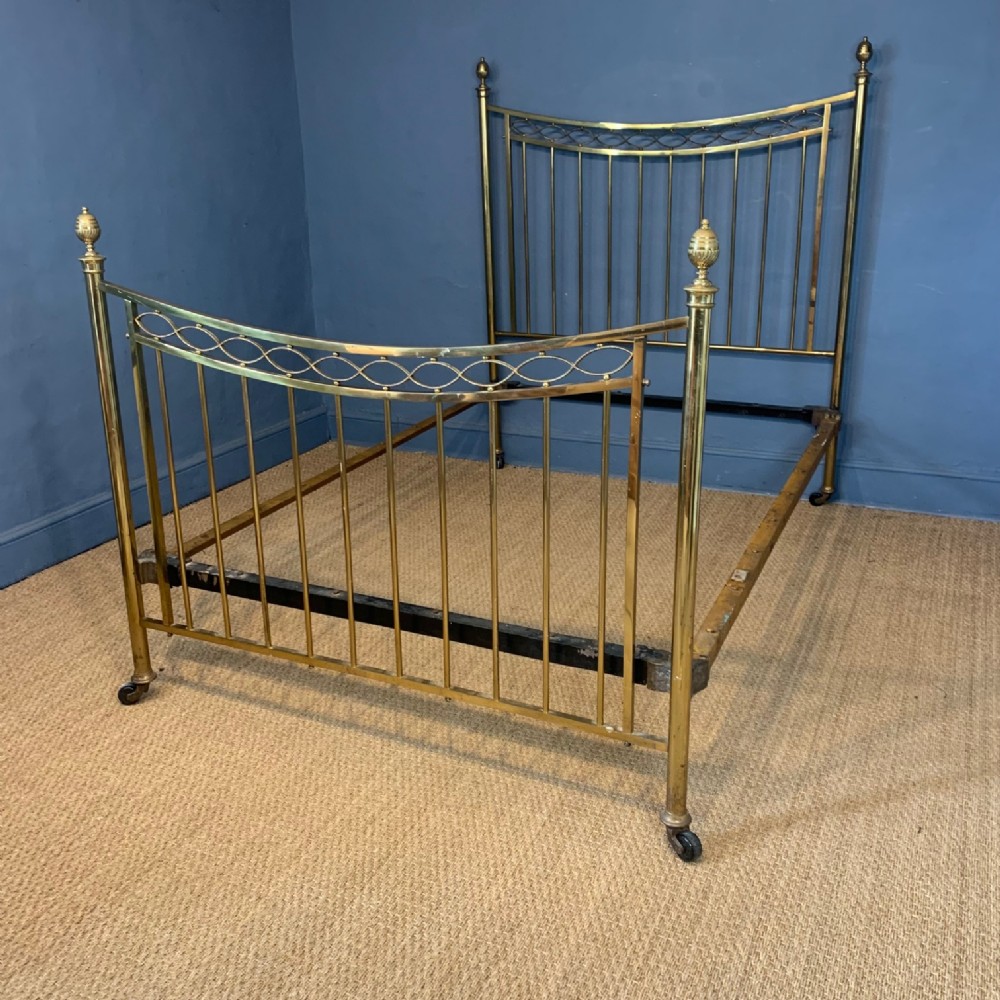 A Victorian brass double bed circa 1880
