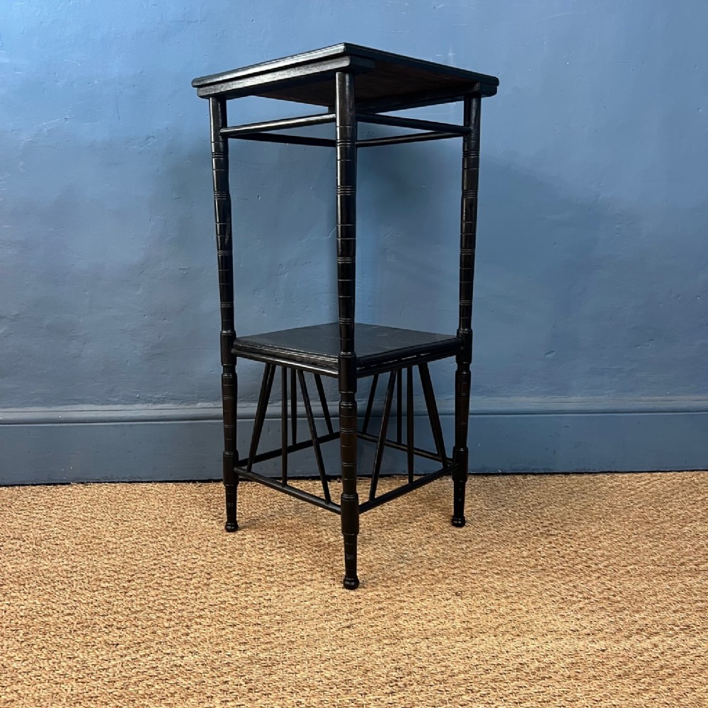 An Aesthetic Movement ebonised 2 tier table circa 1880
