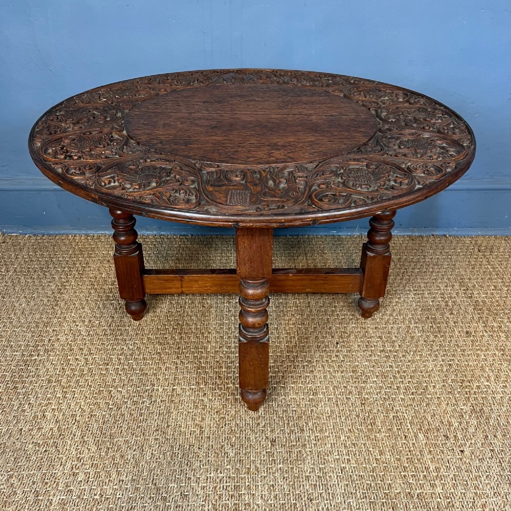 An Anglo Indian teak coffee table Bombay circa 1910