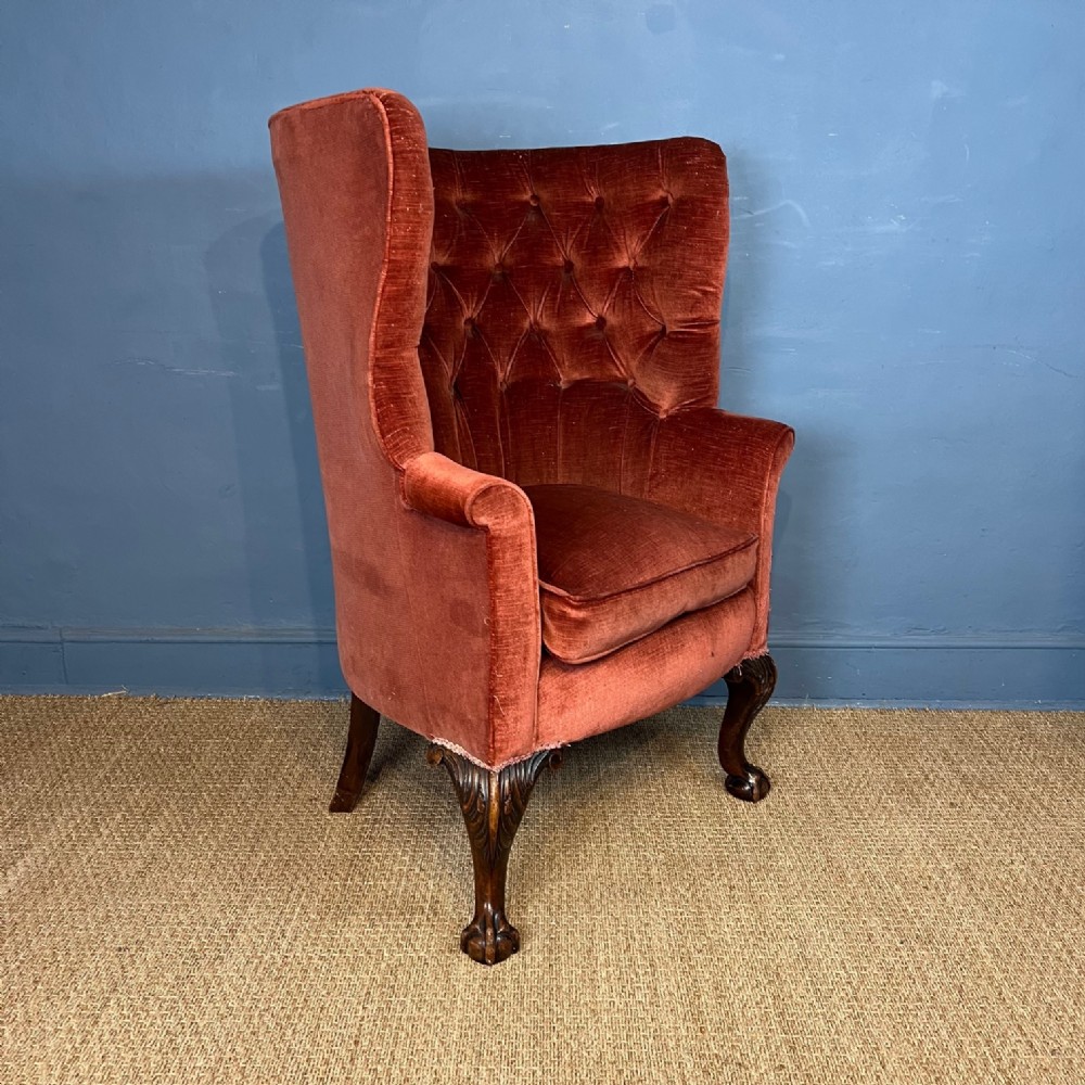 A large and comfy late Victorian barrel back chair circa 1890