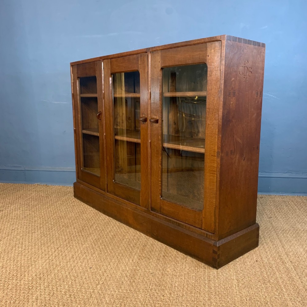 A rare Peter Waals oak bookcase dated 1928