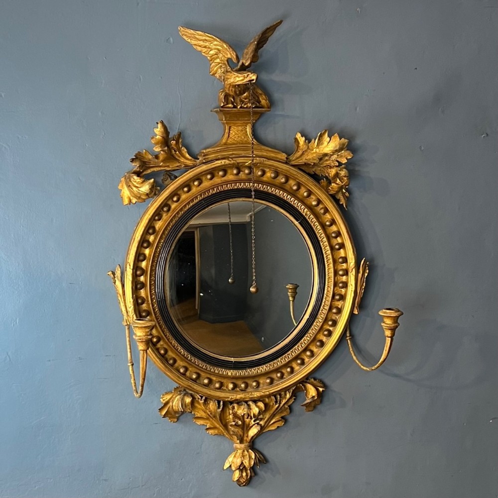 A Regency gilt convex mirror circa 1815 