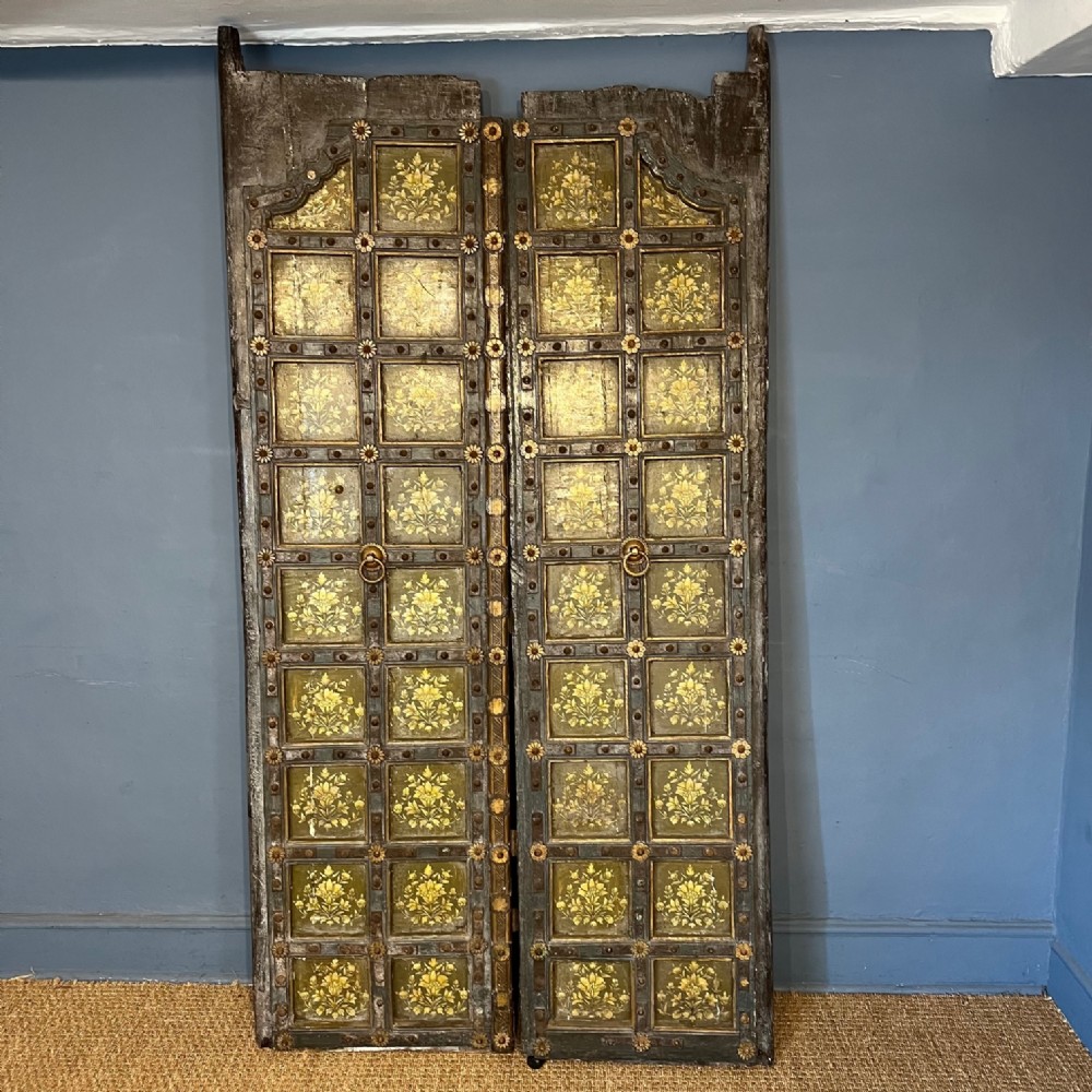A rare pair of mid 19th Shisham wood Zanzibar Doors