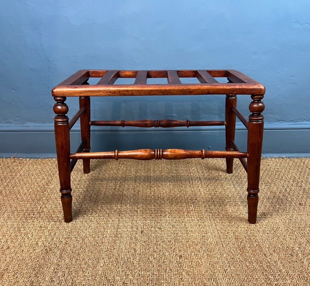 An Aesthetic Movement birch luggage rack circa 1890