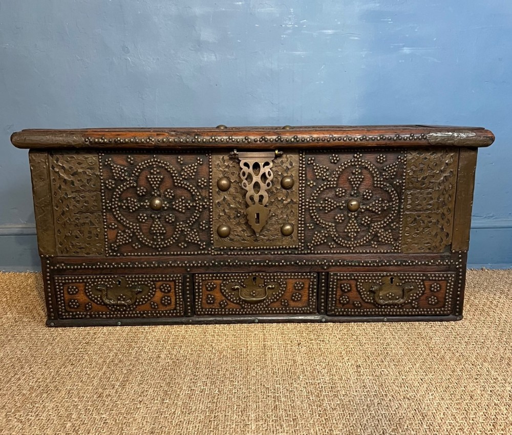 A good sized mid 19th c Zanzibar coffer circa 1860