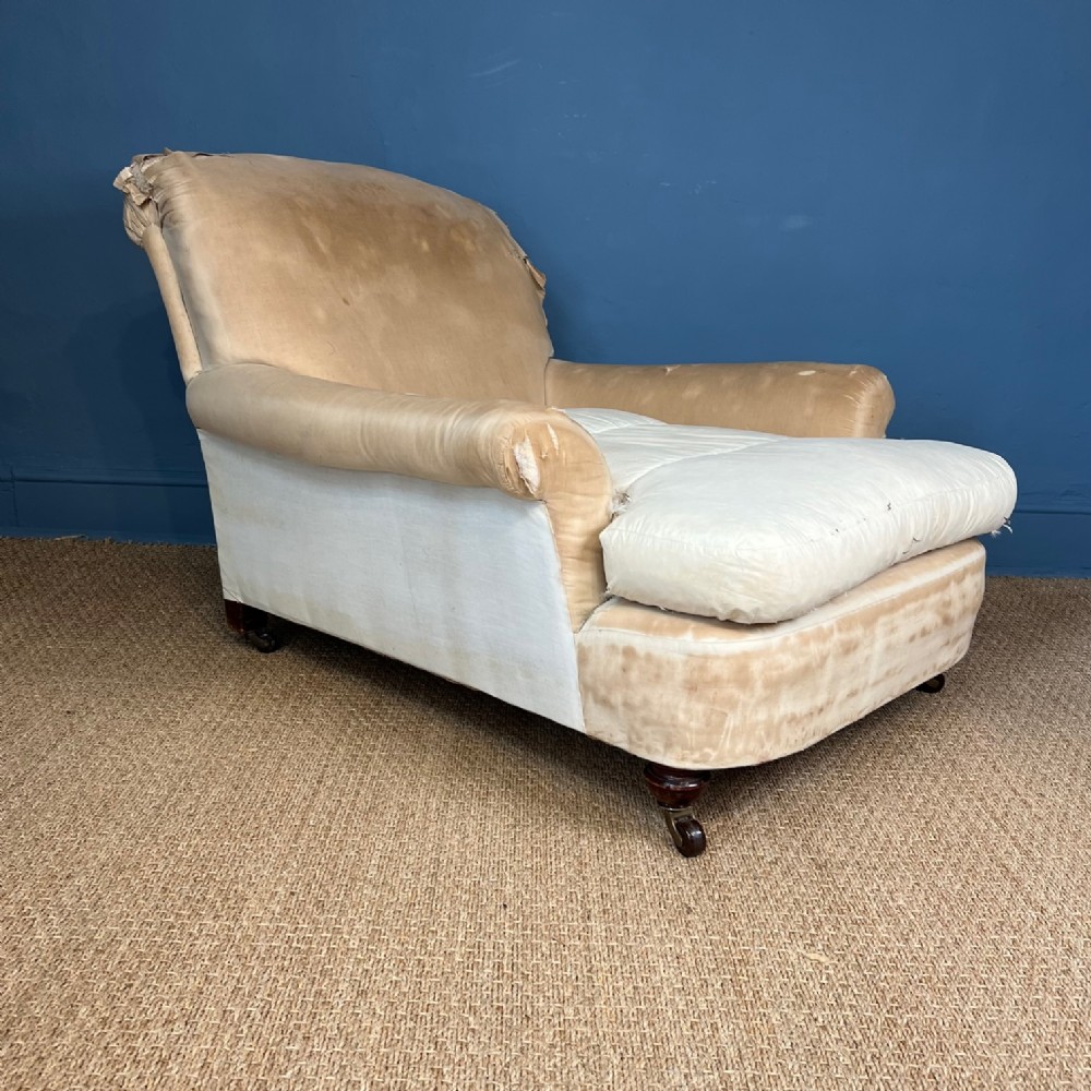 A large Victorian Howard style country house armchair circa 1890