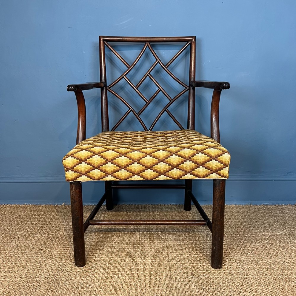 A George 111 mahogany Cockpen armchair circa 1770