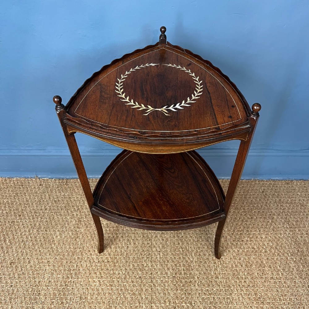 An Aesthetic Movement rosewood and bone inlaid table circa 1890