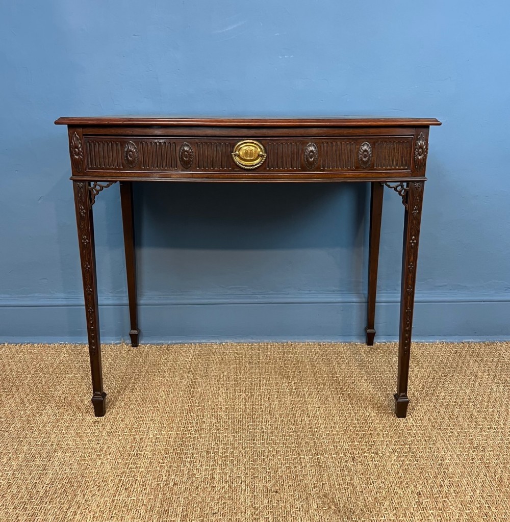 A George 111 Adam period mahogany bow front side table circa 1800