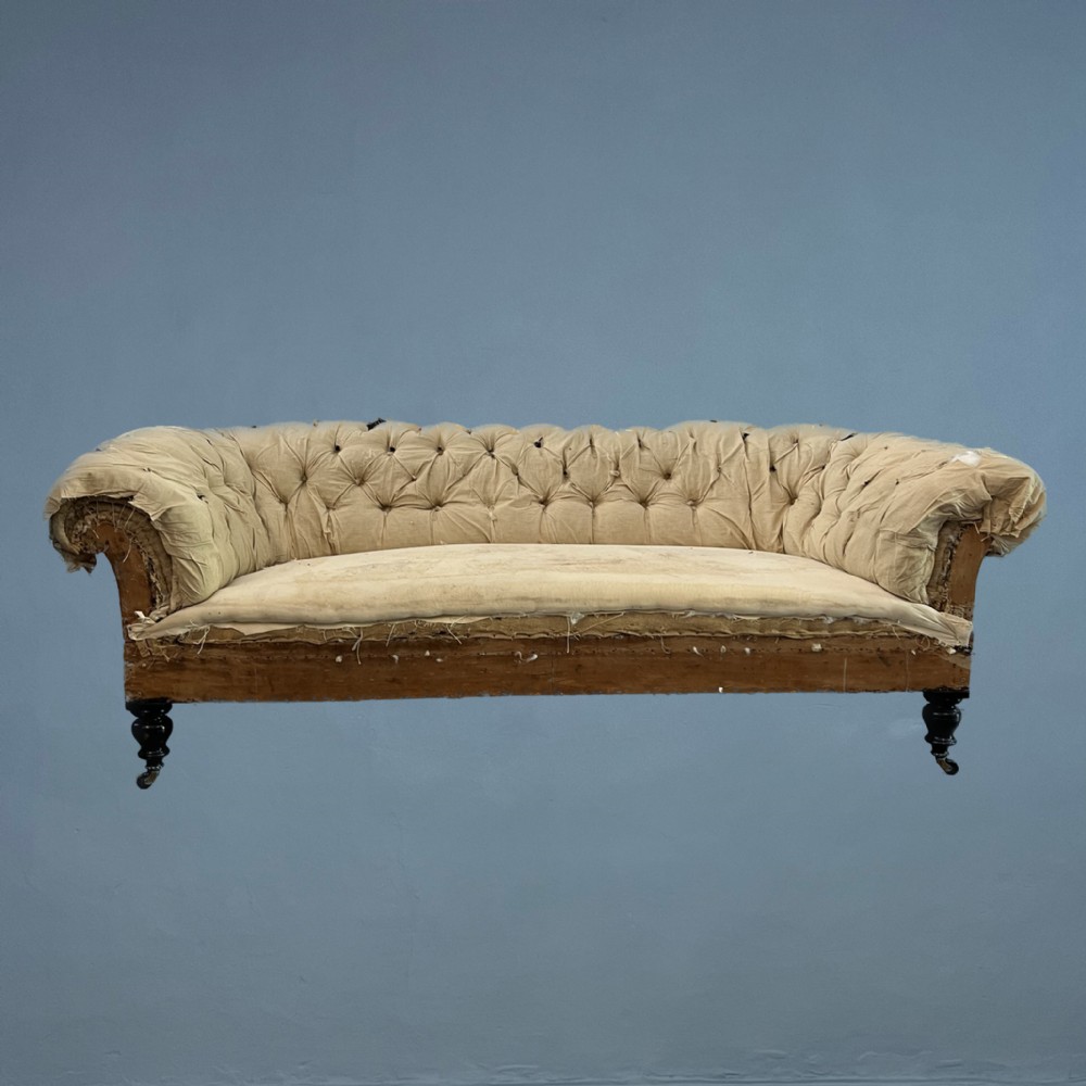 A large Victorian mahogany Country House Chesterfield Sofa Circa 1890