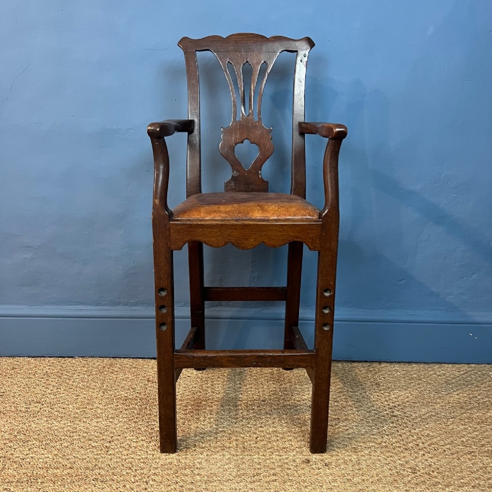 A George 111 mahogany high child's chair circa 1820