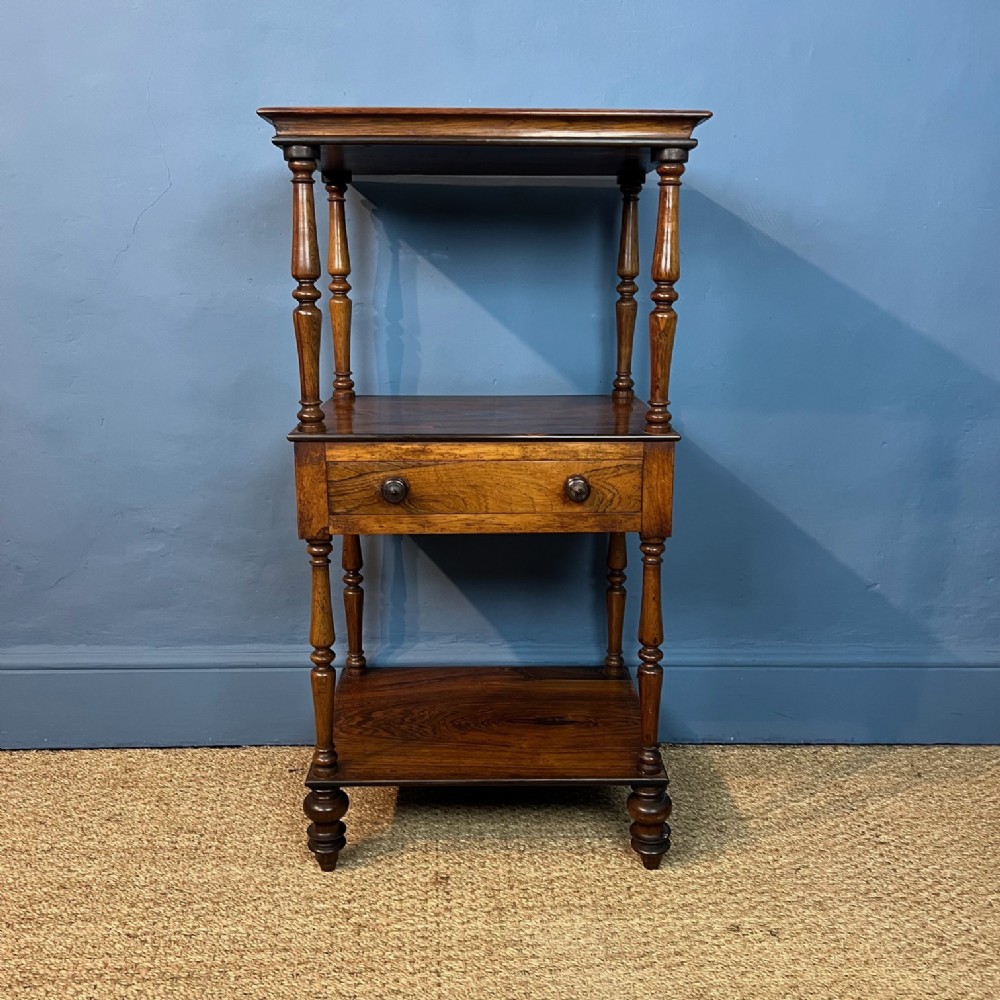 A William IV 3 tier rosewood table circa 1835