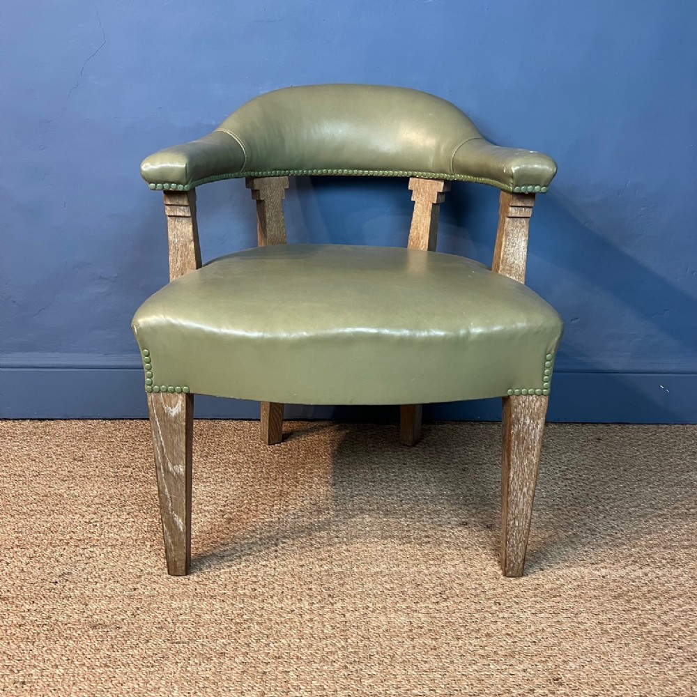 A Heals limed oak desk chair circa 1930 