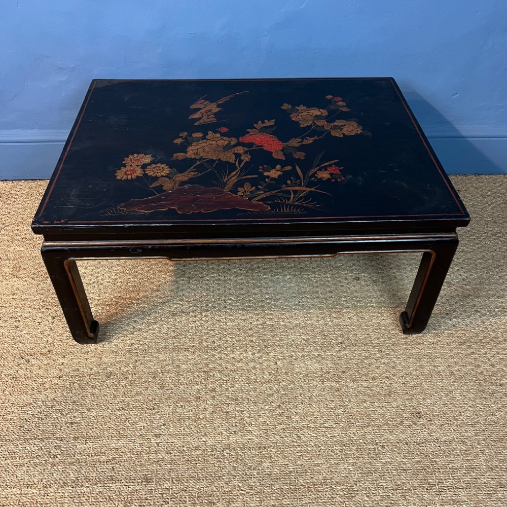 An Edwardian chinoiserie lacquer coffee table circa 1910 