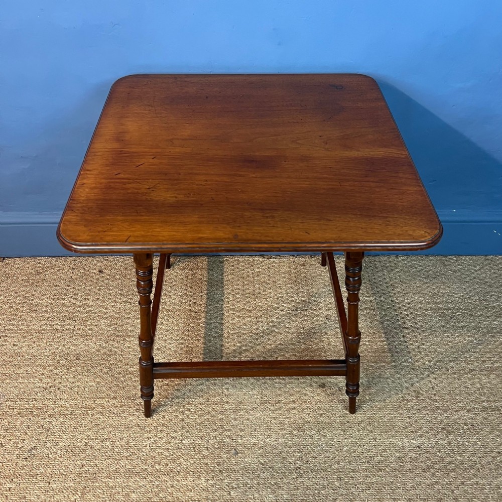 A Gillows of Lancaster walnut square table circa 1880