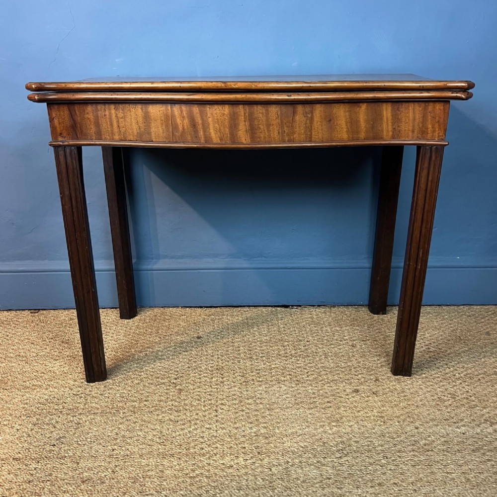 A George 111 mahogany Chippendale period serpentine card table circa 1770 