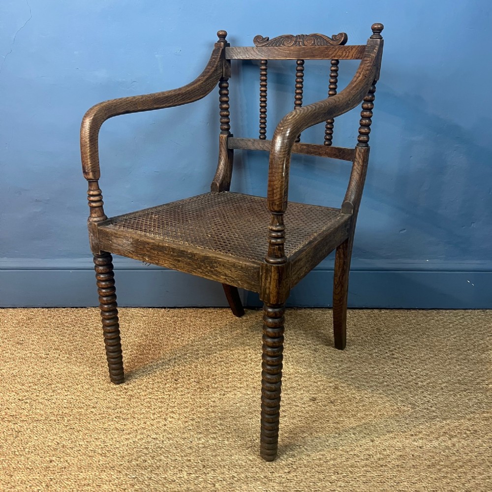 A Regency simulated beech bobbin armchair circa 1830 
