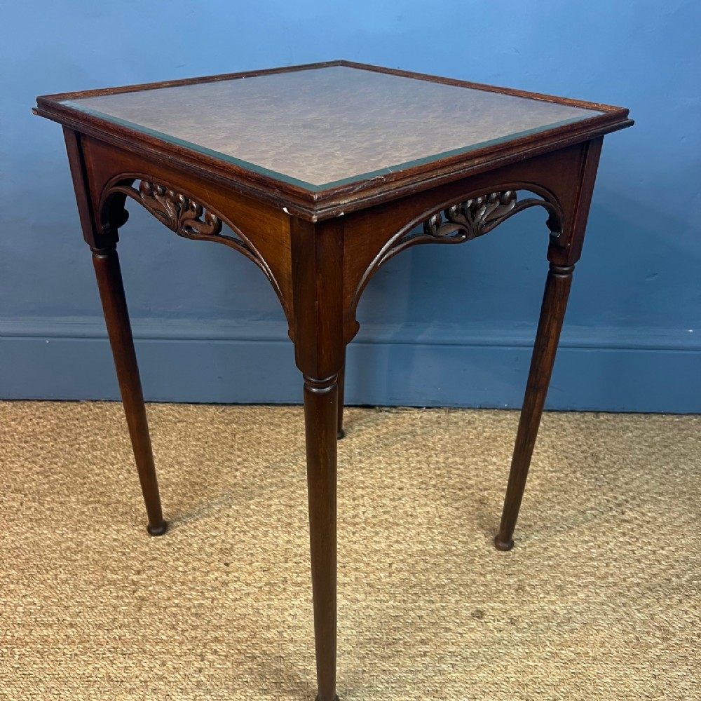 A Glasgow School Secessionist style birch and mahogany table circa 1900