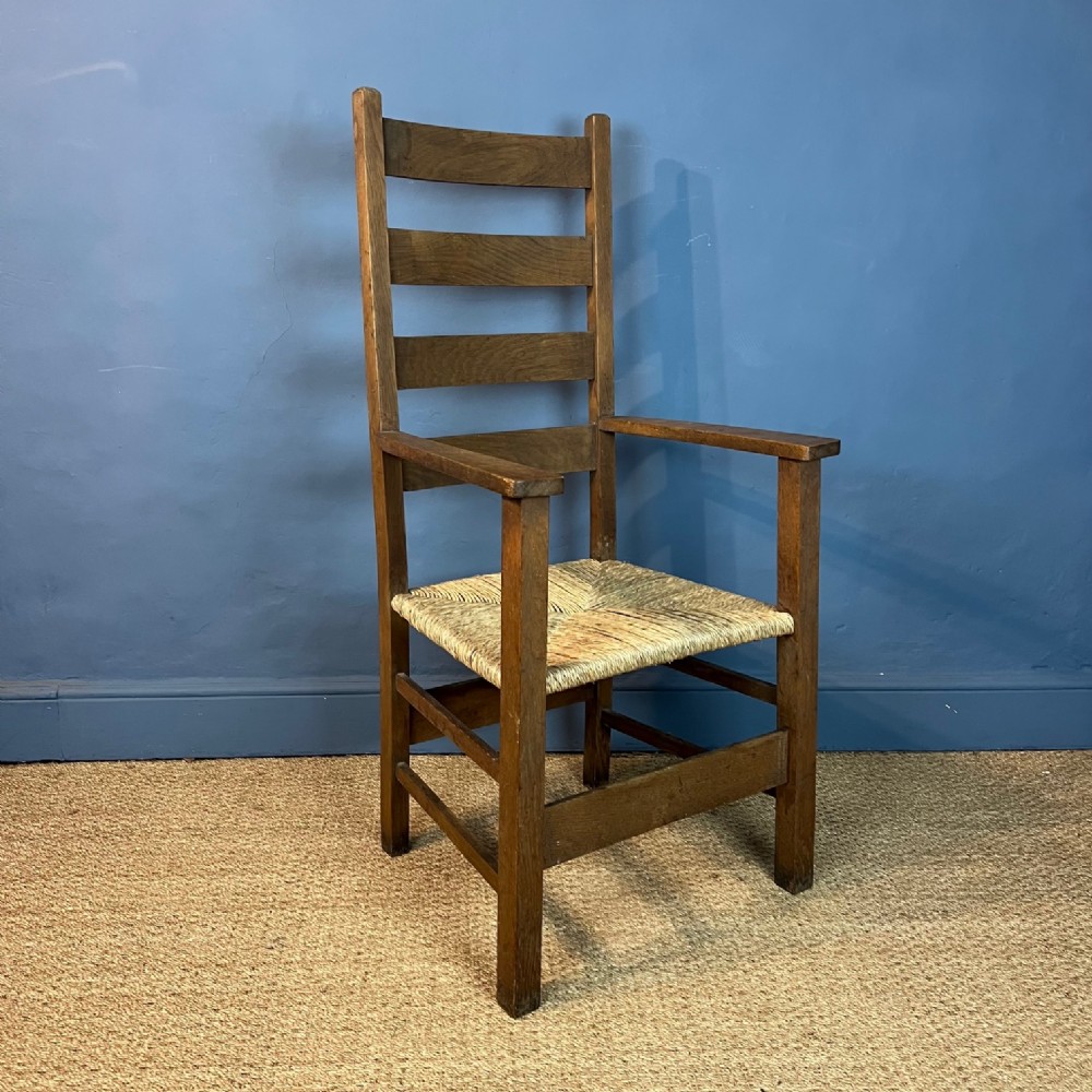 A Heals oak Letchworth Armchair circa 1910
