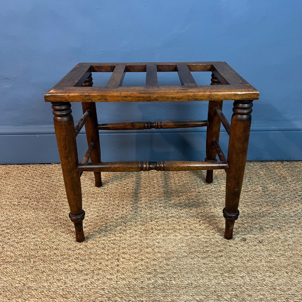 A Victorian oak luggage rack circa 1890