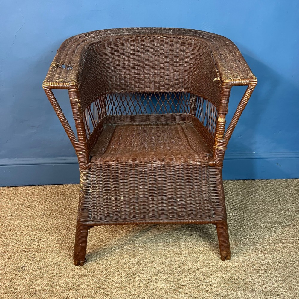 An Edwardian rattan chair circa 1910 
