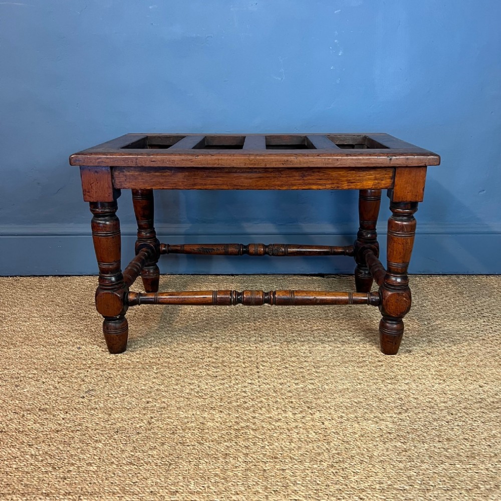 A large Victorian oak Luggage Rack 1880