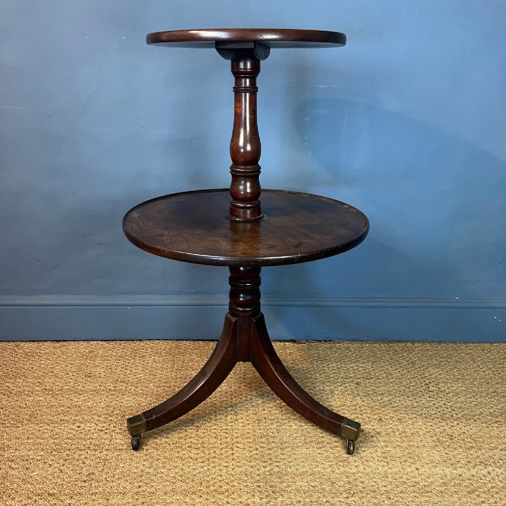 A George 111 mahogany two tier dumbwaiter circa 1810