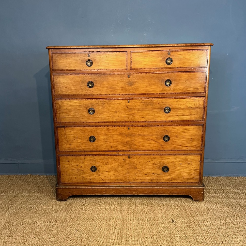 A late 19th century painted pine chest of drawers circa 1880
