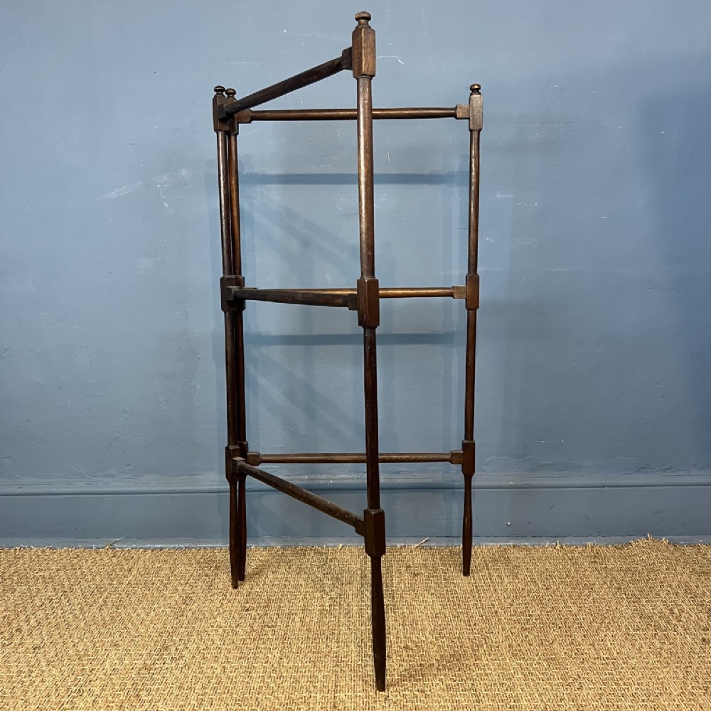 A Georgian mahogany folding towel rail circa 1800