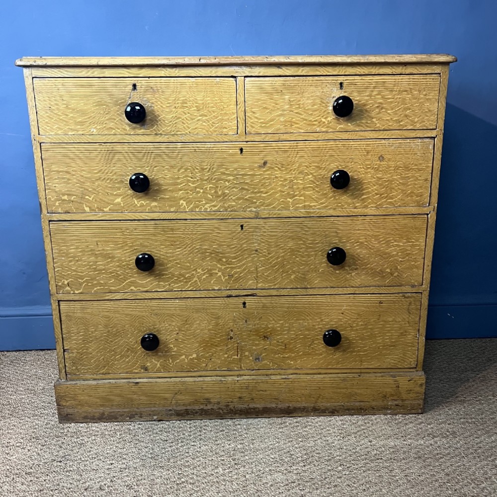 A 19th c West Country painted pine chest of drawers circa 1870 