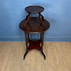 AN UNUSUAL LATE VICTORIAN MAHOGANY REVOLVING TABLE CIRCA 1890