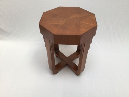 A Love;y Small Oak Art Deco Octagonal Sidetable.