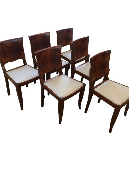 fig 1. A French Art Dining Room Table and Six Chairs