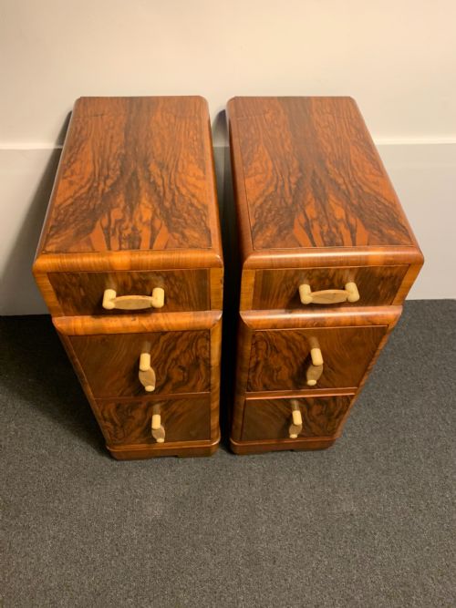A Pair of Art Deco Bedside Cabinets