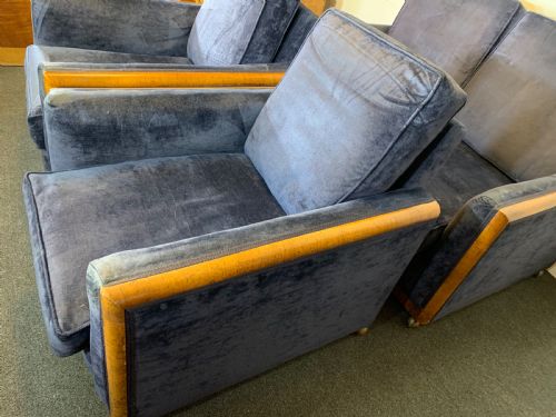 fig 1. Art Deco Three Piece Suite for Reupholstery