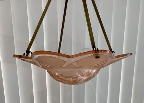 fig 1. Art Deco Pendant Light by Degue.