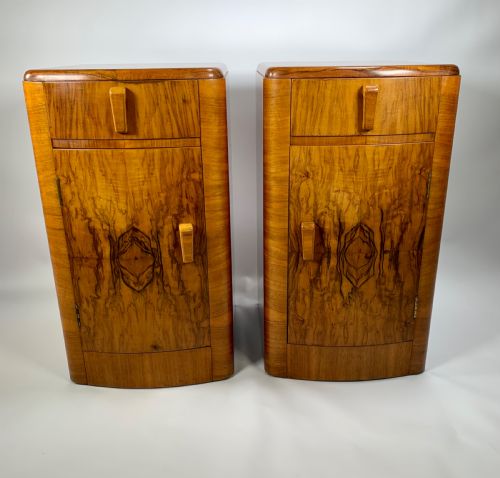 A Pair of Art Deco Bedside Cabinets
