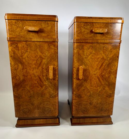 A Pair of Art Deco Bedside Cabinets