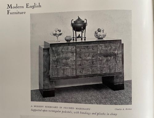 fig 1. Art Deco Sideboard by Charles A. Richter for Bath Cabinet Makers