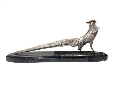 Art Deco Sculpture of a Golden Pheasant