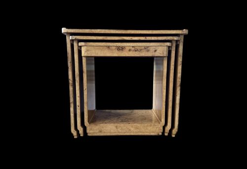 fig 1. Fine and Rare Nest of Three Art Deco Tables by Harry and Lou Epstein