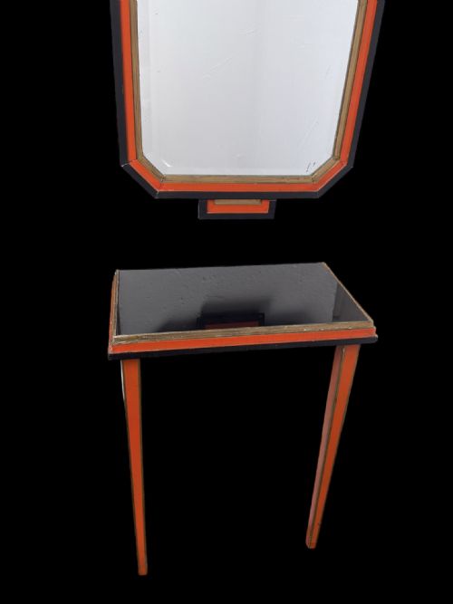 fig 1. Art Deco Matching Pier Mirror and Table