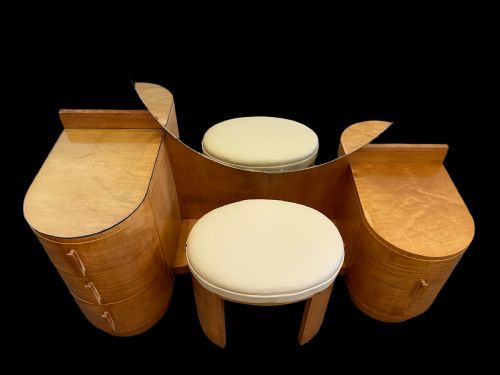 fig 1. Fine Art Deco Dressing Table and Stool
