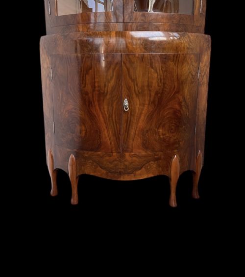 fig 4. Fine Art Deco Corner Display Cabinet by Maurice Adams