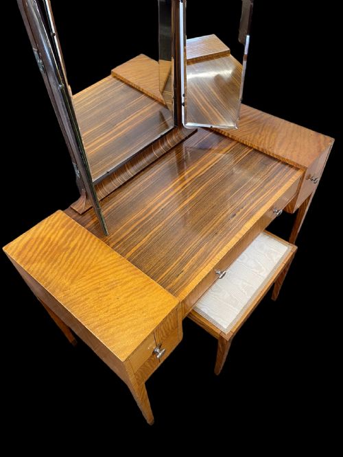 fig 1. Exceptional Art Deco Dressing Table and matching Stool