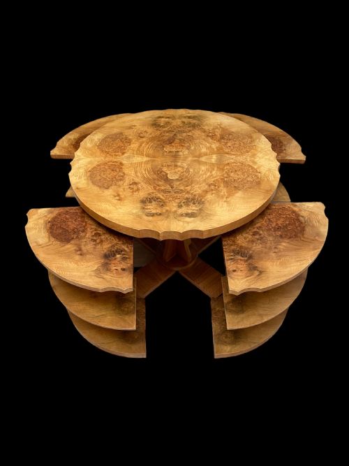 Art Deco Nest of Five Tables by Harry and Lou Epstein