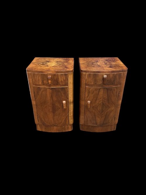 A Pair of Art Deco Bedside Cabinets