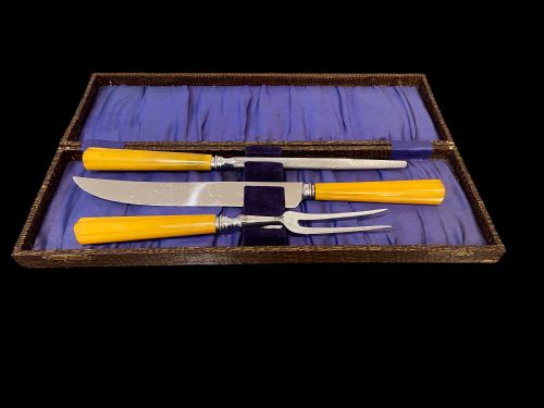 Art Deco Bakelite Carving Set
